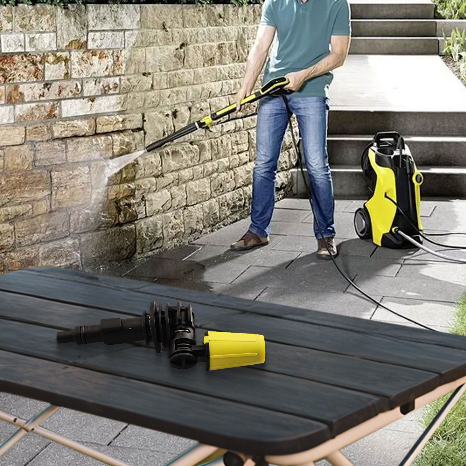 Outdoor Power Washer - Outdoor Cleaning 1pc 2pcs Rotary Washer