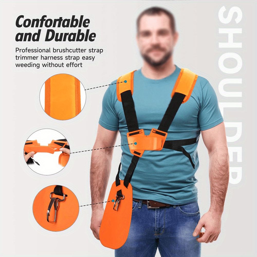 Brush Cutter Strap - Double Shoulder Strap Lawn Mower Harness