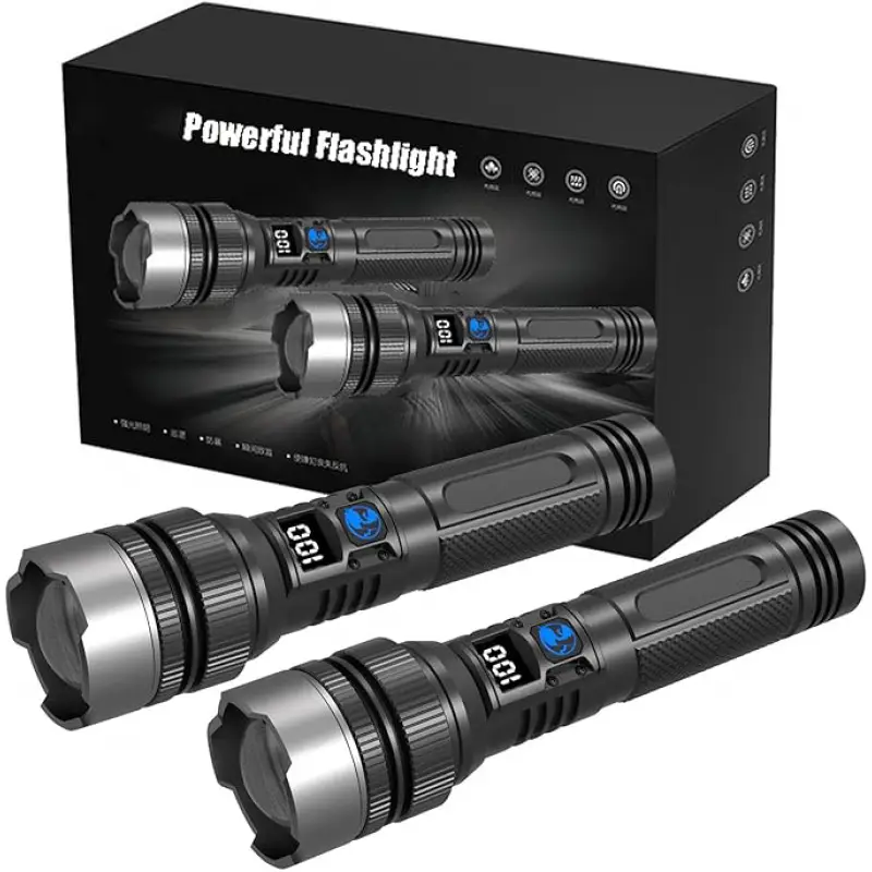 Outdoor Power Bank - Ultra-Bright Rechargeable Flashlight, Compact & Lightweight