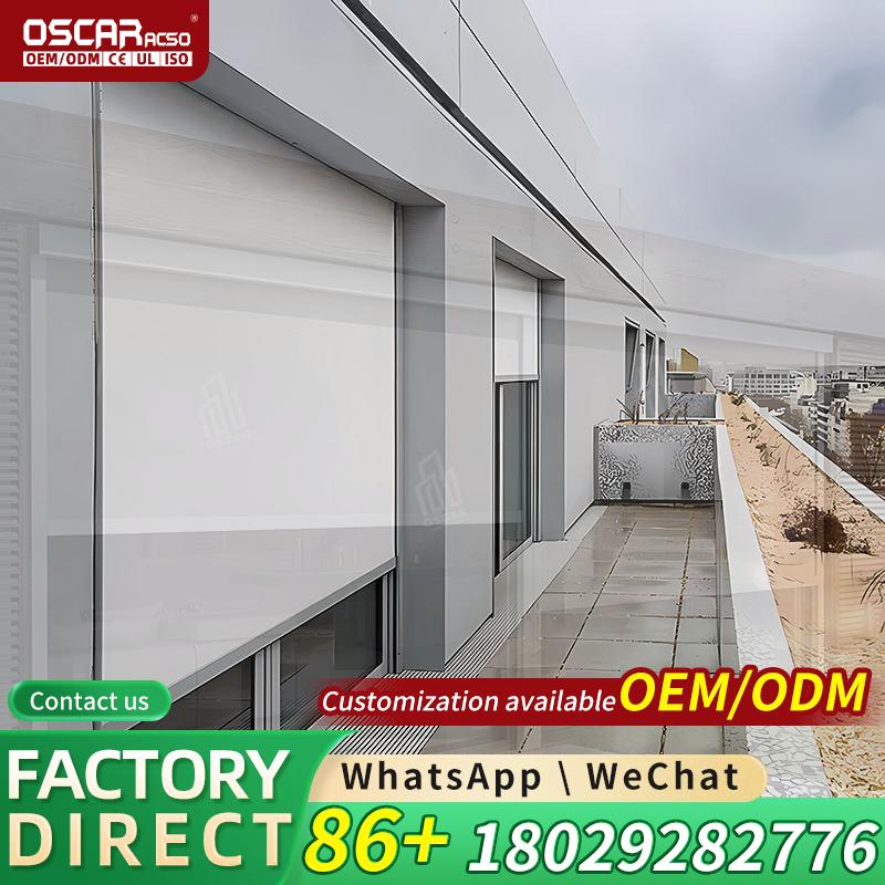 Outdoor Power Roller Shades - Outdoor Porch Enclosure Kit Bespoke Green