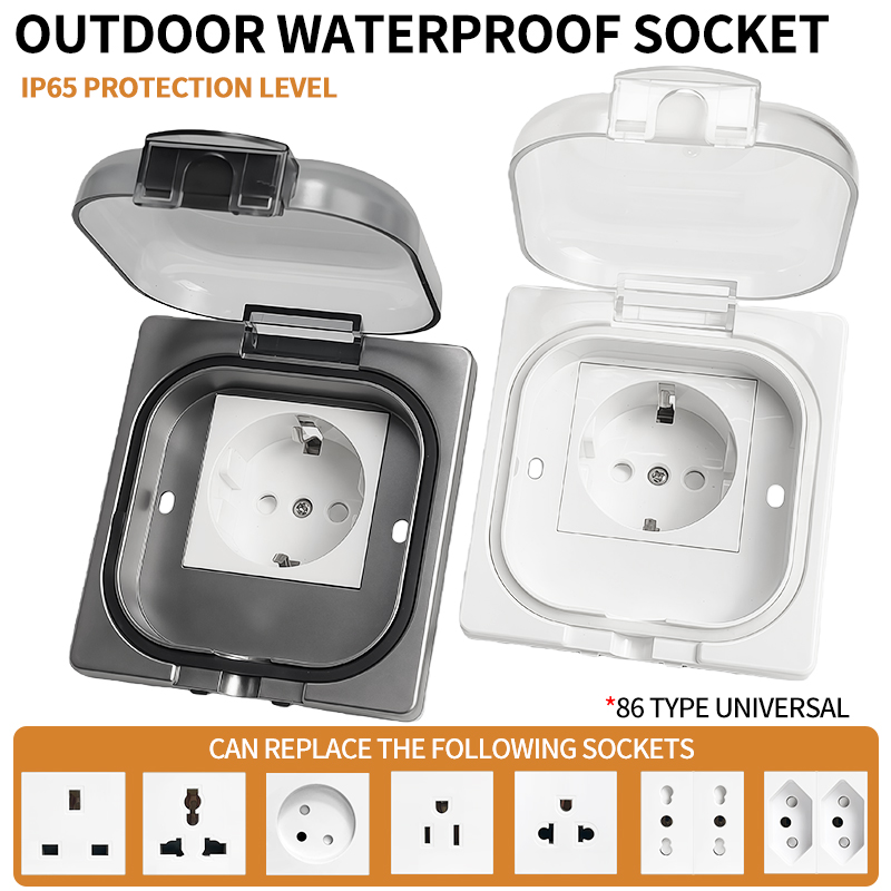 Outdoor Power Outlet - IP65 Waterproof Outdoor Socket, 16A High