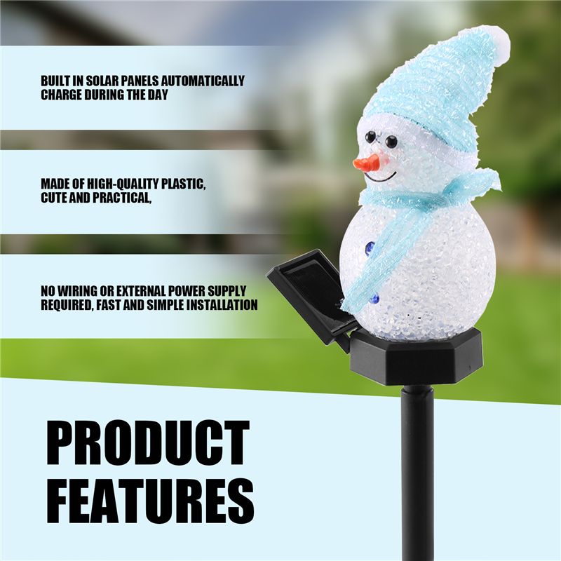 AT29-Snowman Solar Lights Chri - Outdoor Solar Power Xmas Lights ulasan dan harga