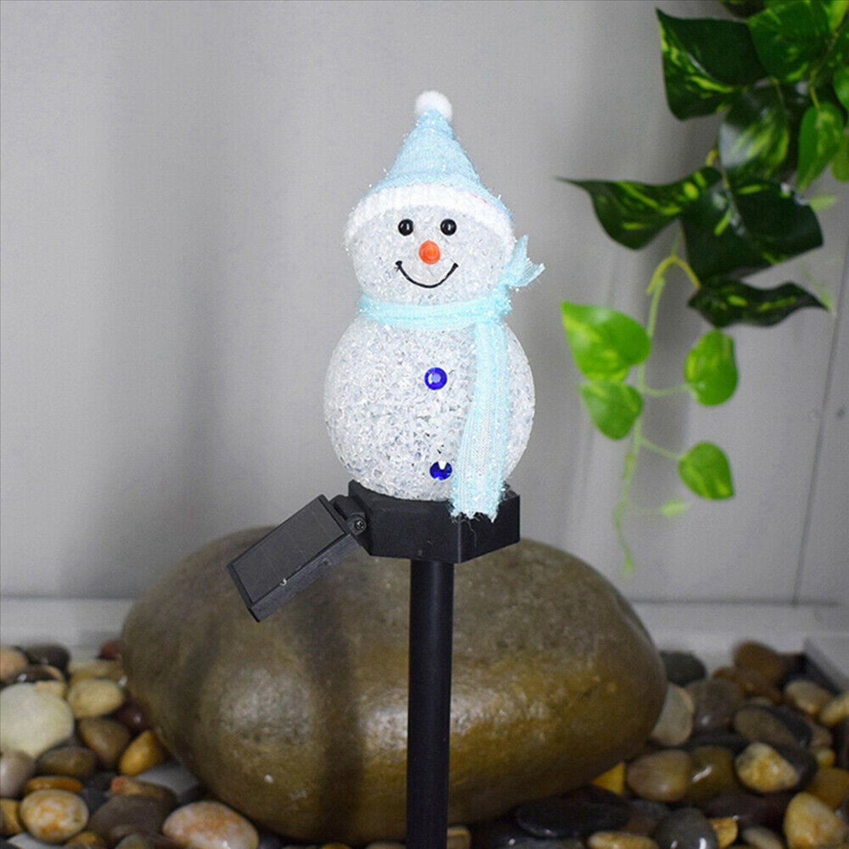 N84R 4X Snowman Solar Lights C - Outdoor Solar Power Xmas Lights ulasan dan harga