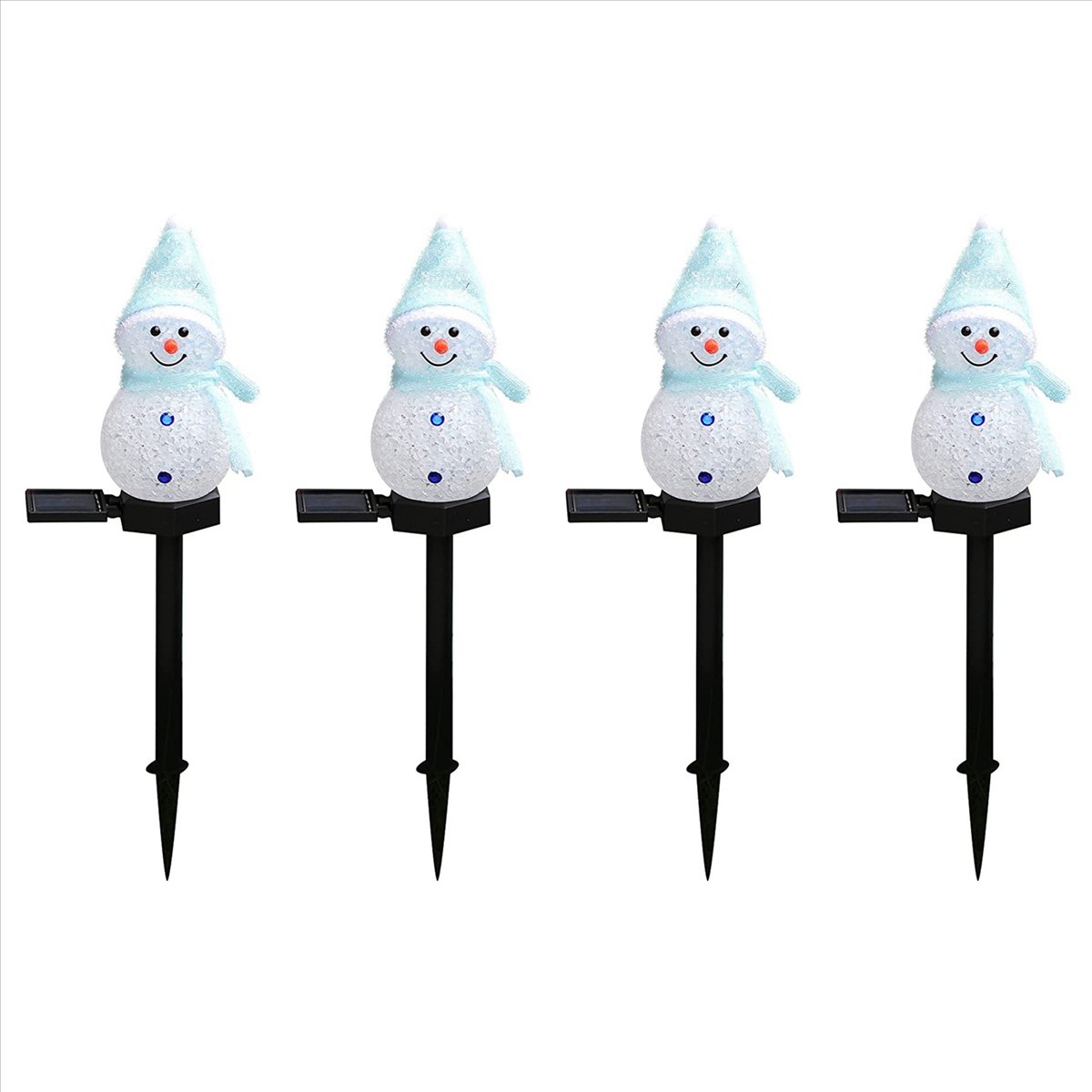 N84R 4X Snowman Solar Lights C - Outdoor Solar Power Xmas Lights ulasan dan harga