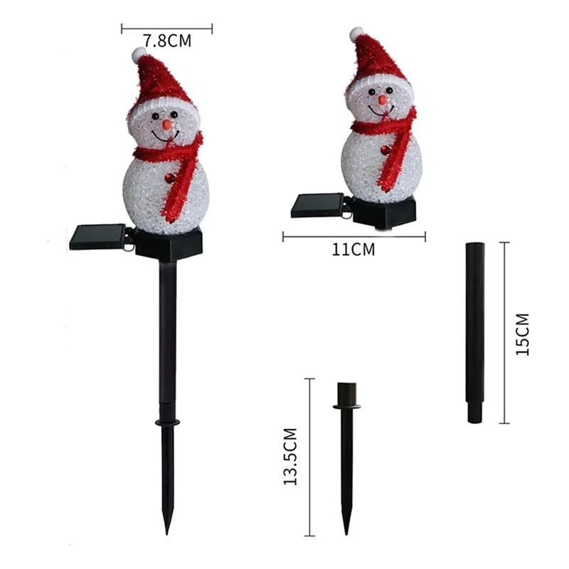 2 LED Snowman Solar Garden Lig - Outdoor Solar Power Xmas Lights ulasan dan harga