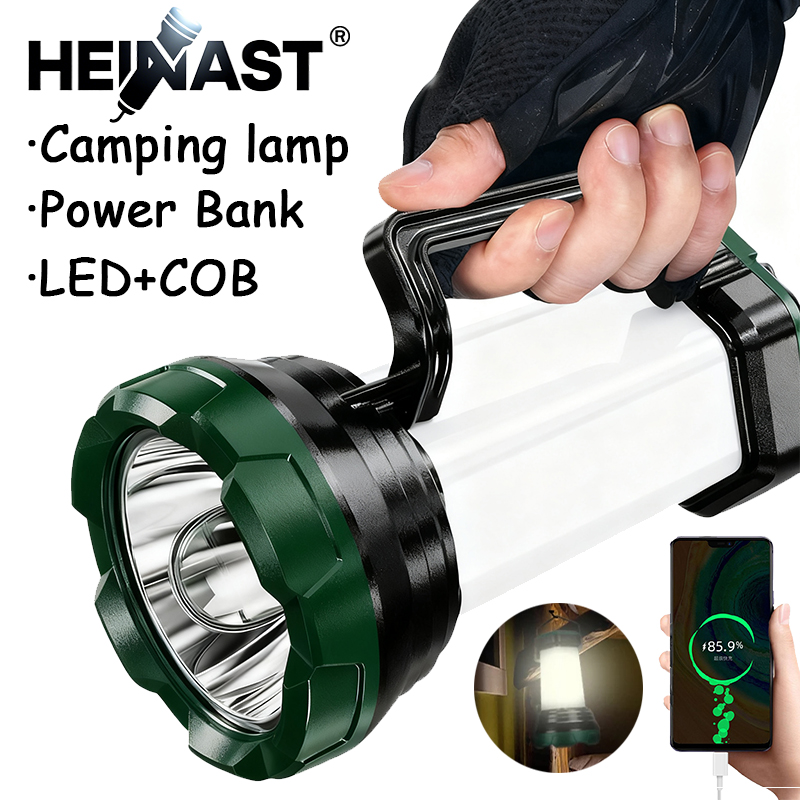 Portable Powerful LED Flashlig - Outdoor Power Bank ulasan dan harga