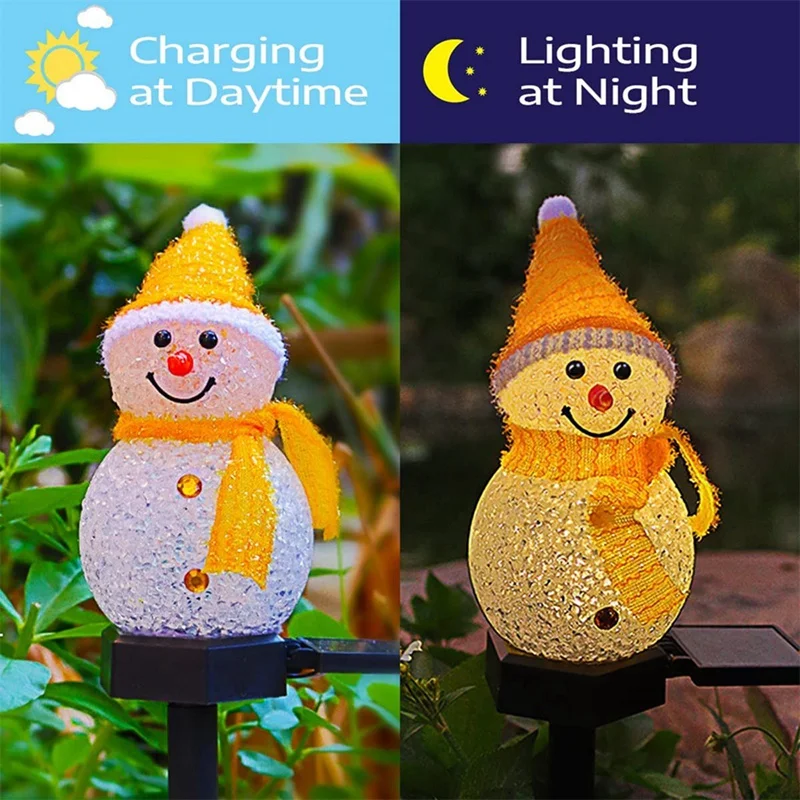 Solar LED Snowman Ambient Ligh - Outdoor Solar Power Xmas Lights ulasan dan harga