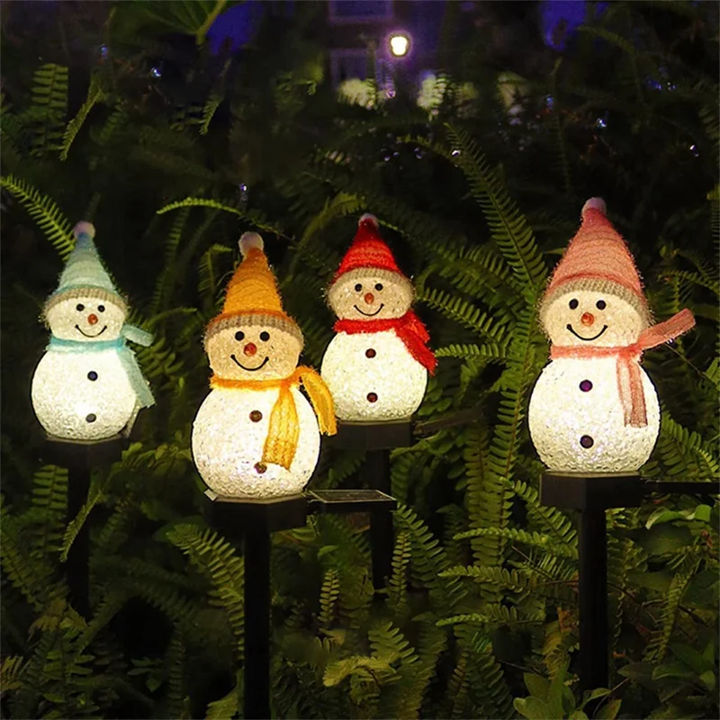 Solar LED Snowman Ambient Ligh - Outdoor Solar Power Xmas Lights ulasan dan harga