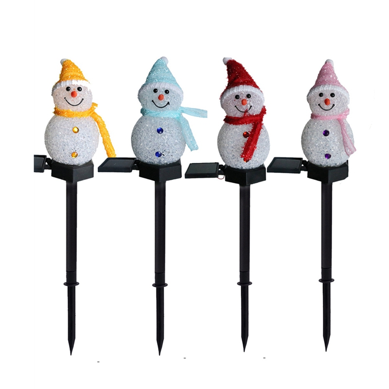 LED Snowman Solar Garden Light - Outdoor Solar Power Xmas Lights ulasan dan harga
