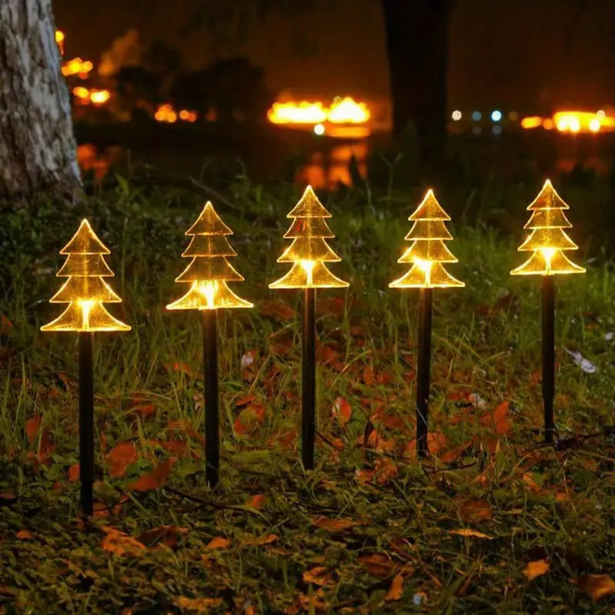 5Pcs Christmas Pathway Lights  - Outdoor Solar Power Xmas Lights ulasan dan harga