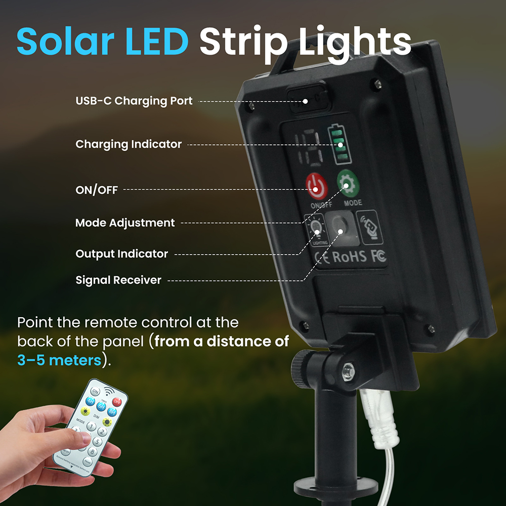 5V Solar LED Light Strip Outdo - Outdoor Power Strip Weatherproof ulasan dan harga