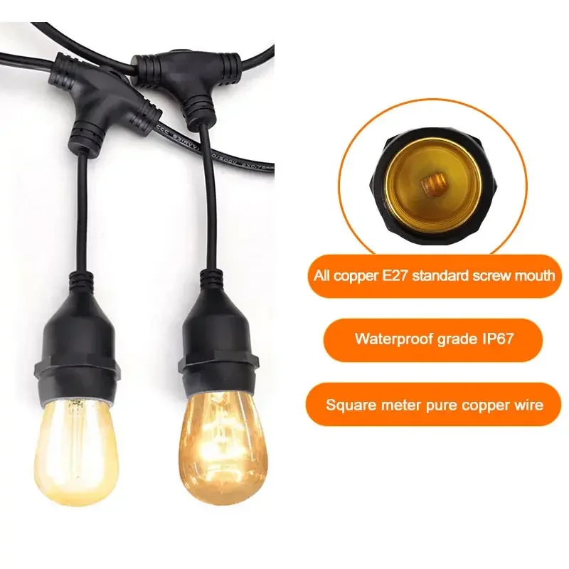 Outdoor E27 Threaded Head Lamp - Outdoor Power Strip Weatherproof ulasan dan harga