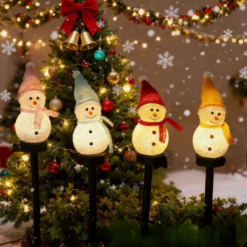 LED Snowman Solar Garden Light - Outdoor Solar Power Xmas Lights ulasan dan harga