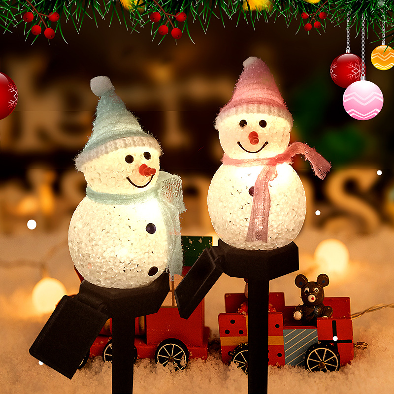 LED Snowman Solar Garden Light - Outdoor Solar Power Xmas Lights ulasan dan harga