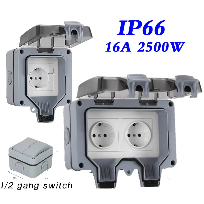EU KR Outdoor Wall Waterproof  - Outdoor Power Hub ulasan dan harga