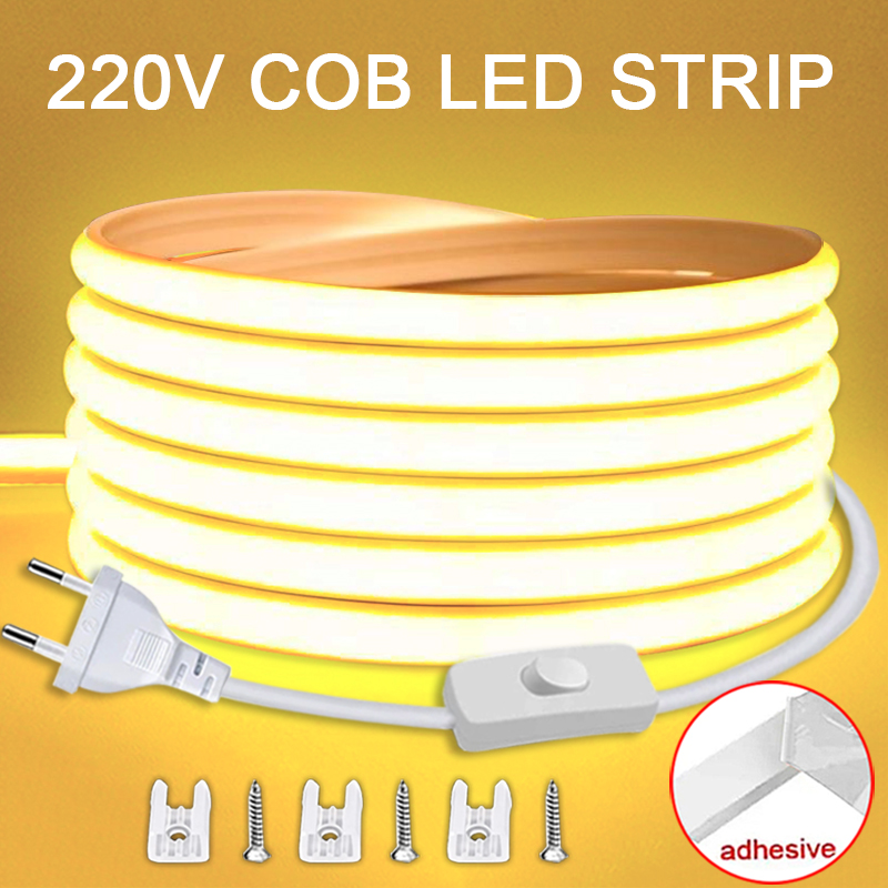 220V Led Strip with ON/OFF Swi - Outdoor Power Strip Weatherproof ulasan dan harga