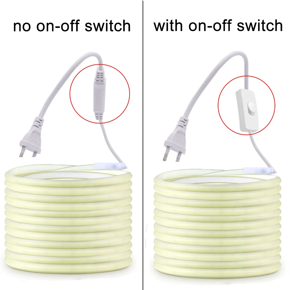 220V Led Strip with ON/OFF Swi - Outdoor Power Strip Weatherproof ulasan dan harga