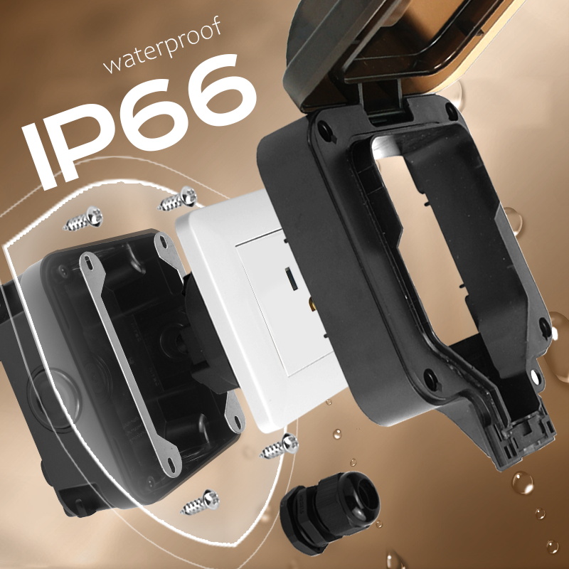 Avoir IP66 Wall Waterproof Soc - Outdoor Power Hub ulasan dan harga