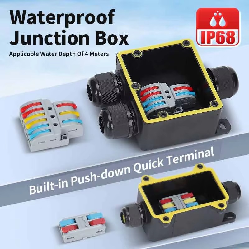 Junction Box Waterproof IP68 2 - Outdoor Power Cable Junction Box ulasan dan harga