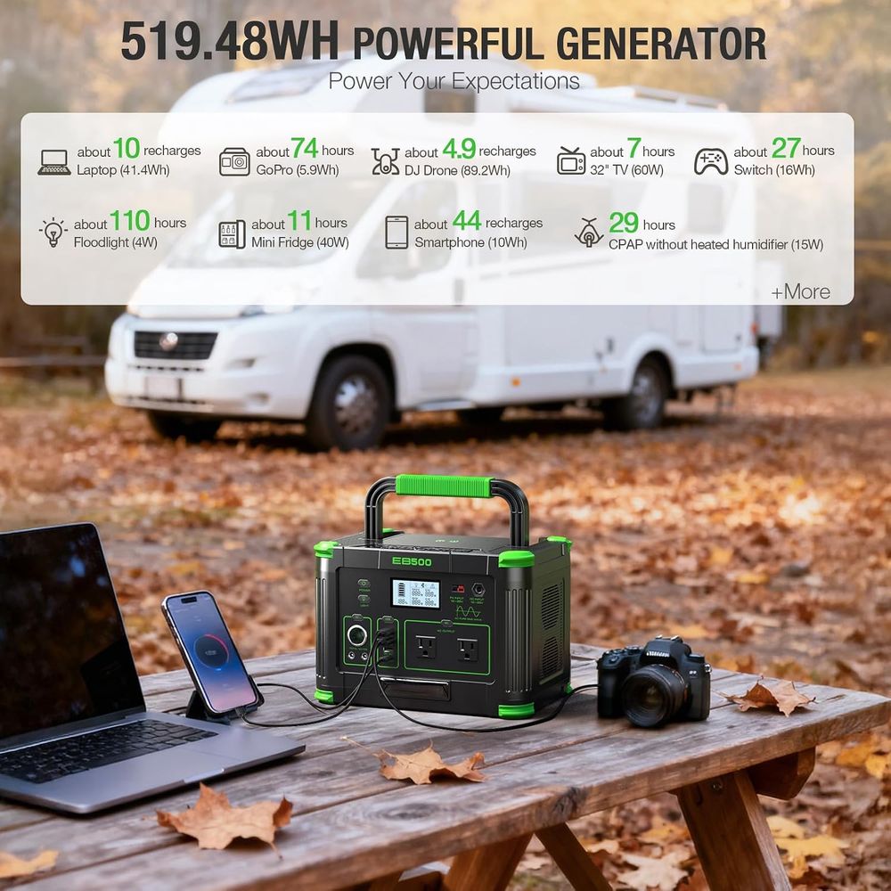 500W Portable Power Station 51 - Outdoor Power Outlet ulasan dan harga