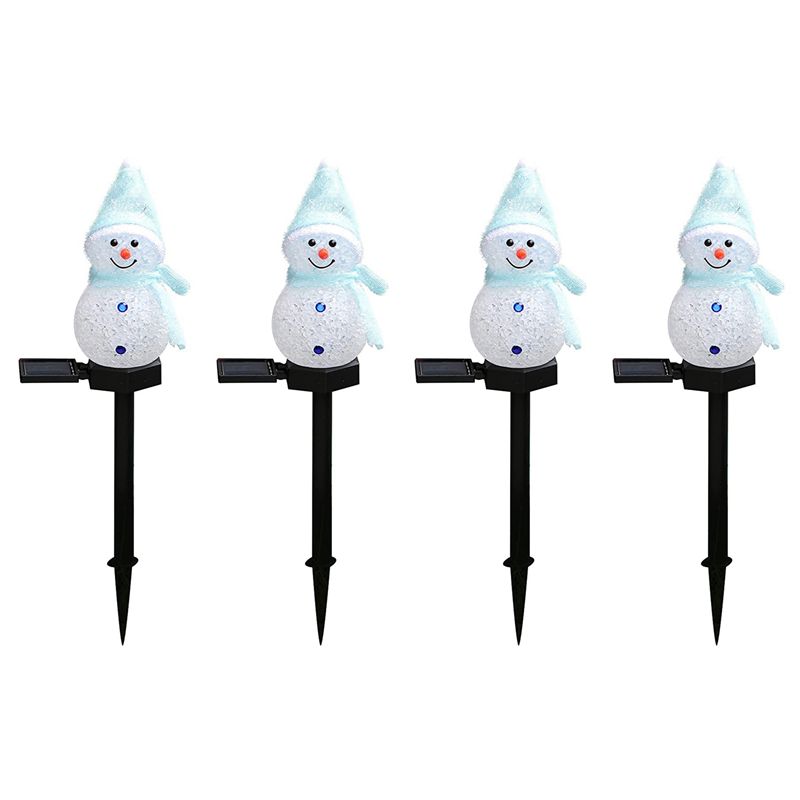 New 4X Snowman Solar Lights Ch - Outdoor Solar Power Xmas Lights ulasan dan harga