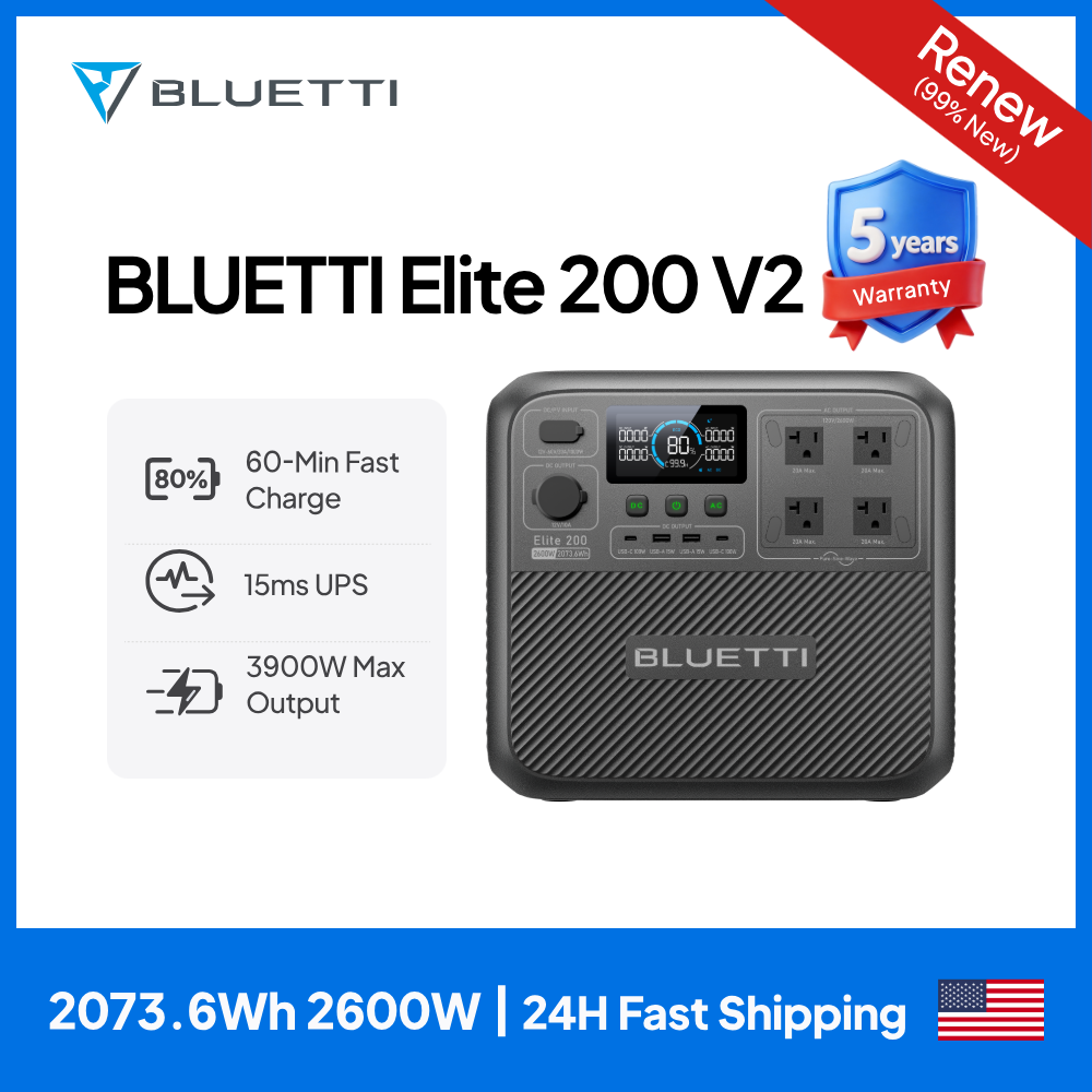 【Renew】BLUETTI Elite 200 V2 Po - Portable Generator Inverter ulasan dan harga