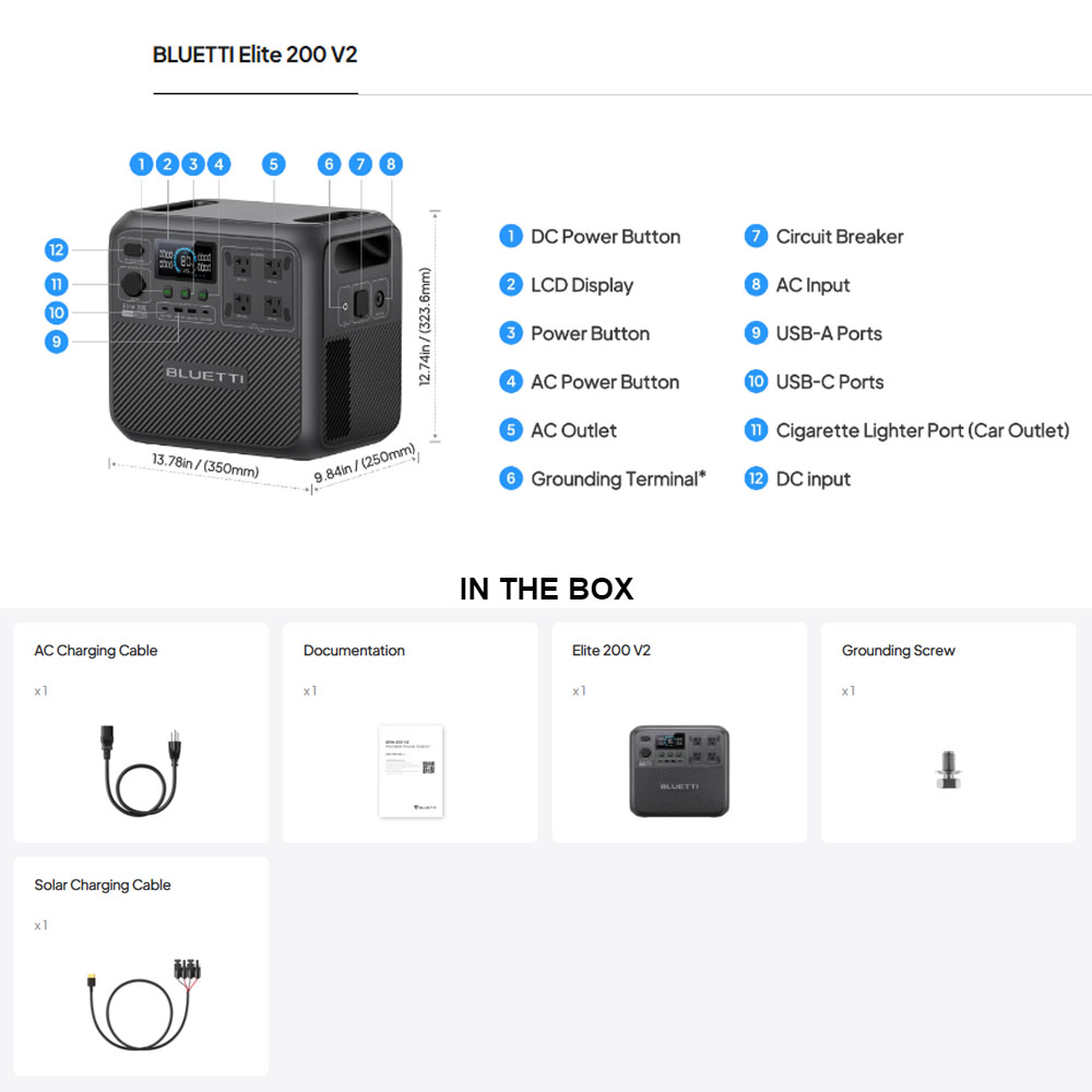 【Renew】BLUETTI Elite 200 V2 Po - Portable Generator Inverter ulasan dan harga