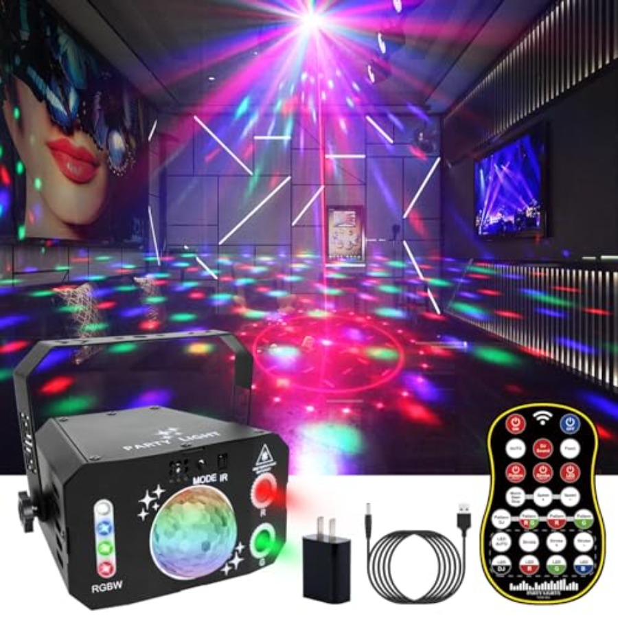 7 Lens Disco Ball LightsUSB Po - Outdoor Solar Power Xmas Lights ulasan dan harga
