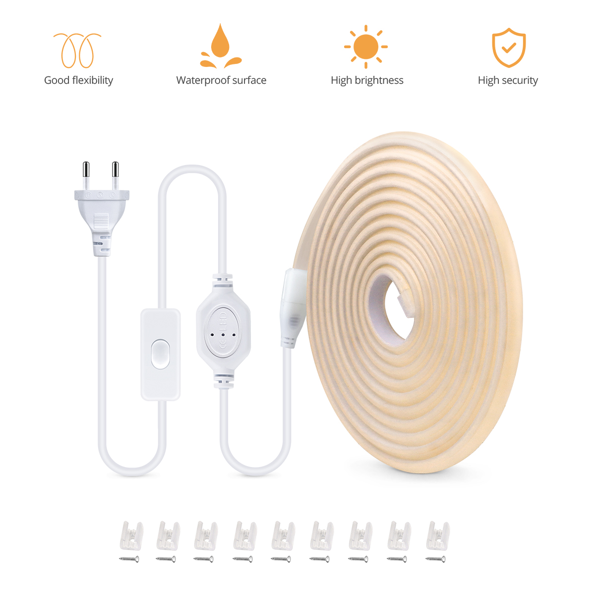 110V 220V COB LED Strip Outdoo - Outdoor Power Strip Weatherproof ulasan dan harga