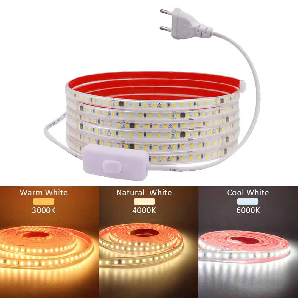 220V IP68 Waterproof 120LEDs/m - Outdoor Power Strip Weatherproof ulasan dan harga