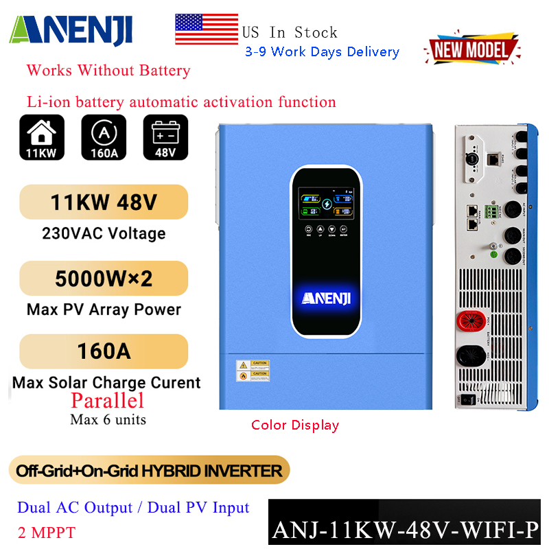 ANENJI 11KW 48V Hybrid Solar I - Portable Generator Inverter ulasan dan harga
