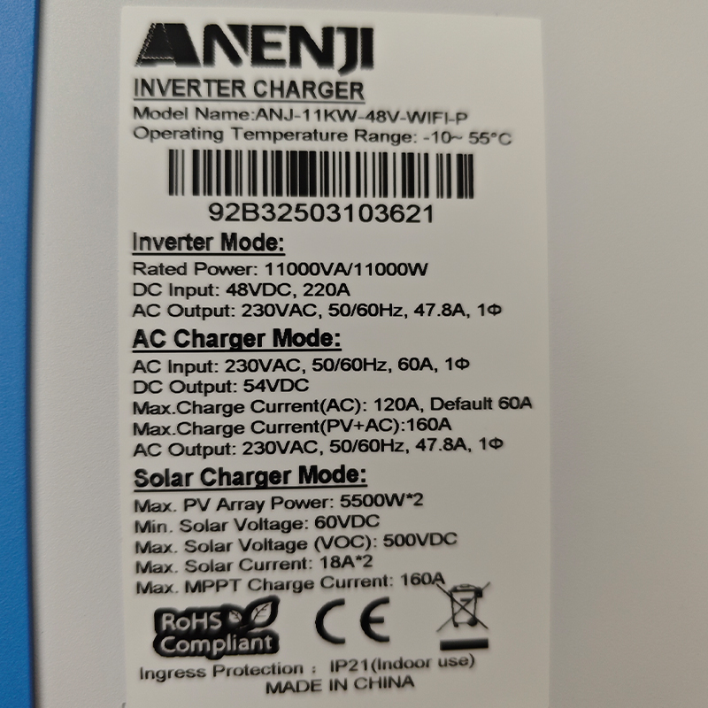 ANENJI 11KW 48V Hybrid Solar I - Portable Generator Inverter ulasan dan harga