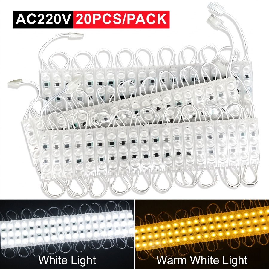 220V Highlight Led Module 20PC - Outdoor Power Strip Weatherproof ulasan dan harga