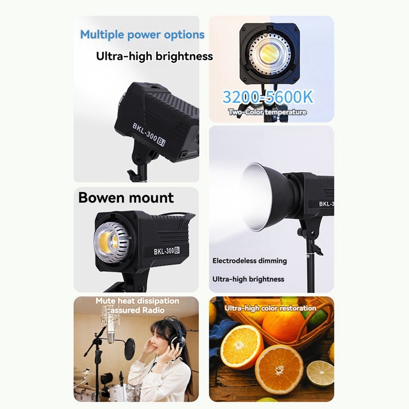 300W Bi LED Video Light, Conti - Outdoor Power Hub ulasan dan harga