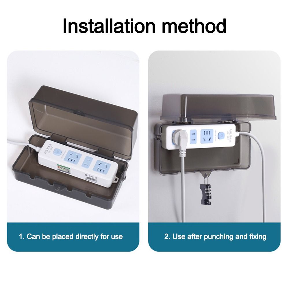 Portable Plastic Plug Box Anti - Outdoor Power Strip Weatherproof ulasan dan harga