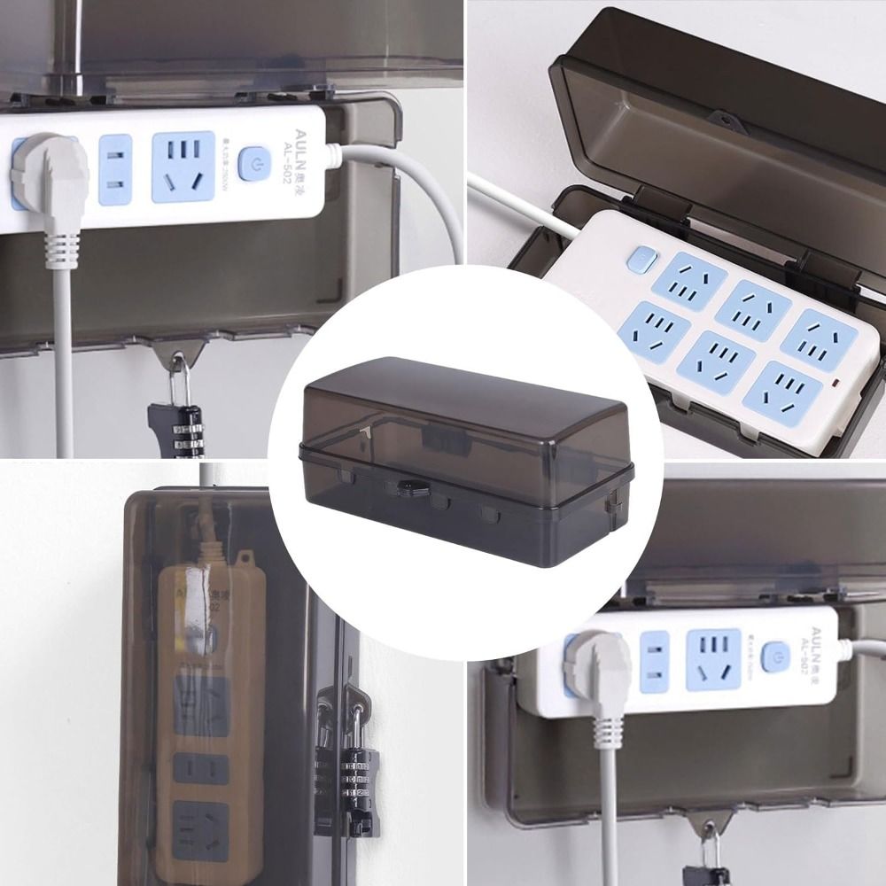 Portable Plastic Plug Box Anti - Outdoor Power Strip Weatherproof ulasan dan harga