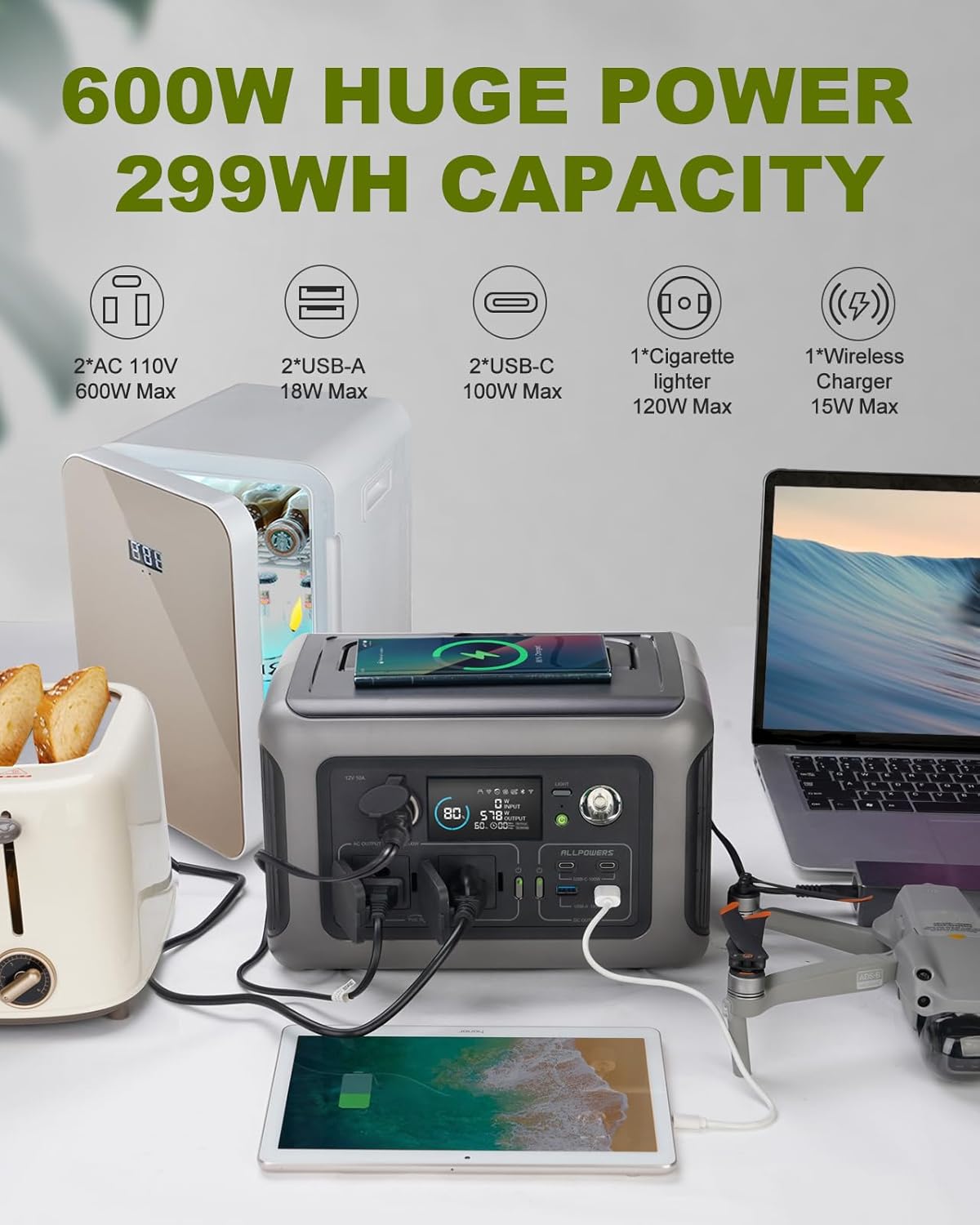 ALLPOWERS Portable Power Stati - Outdoor Power Outlet ulasan dan harga