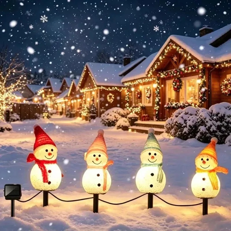 Solar Powered Snowman Ground S - Outdoor Solar Power Xmas Lights ulasan dan harga