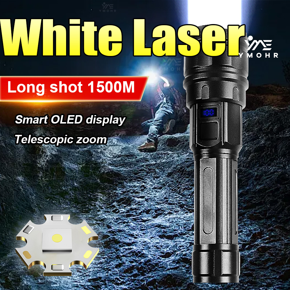 White Laser High Power Flashli - Outdoor Power Bank ulasan dan harga