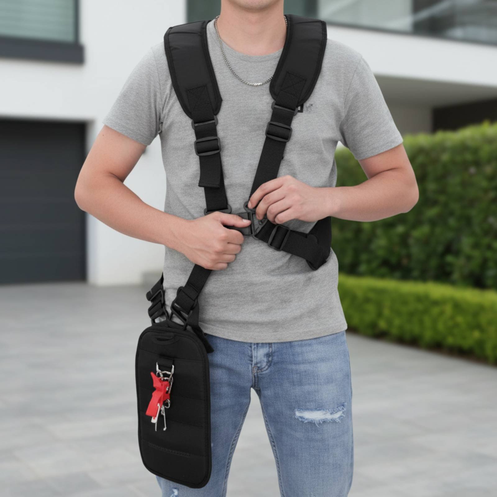 Y-Shaped Trimmer Strap Heavy D - Brush Cutter Strap ulasan dan harga