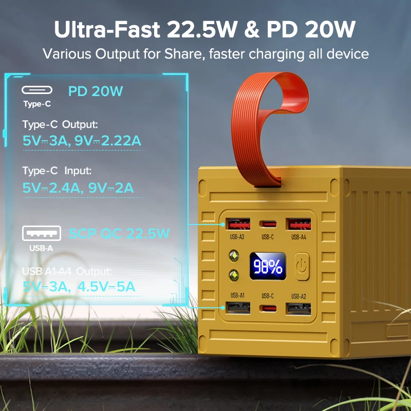 QOOVI 60000mAh Power Bank 22.5 - Outdoor Power Hub ulasan dan harga